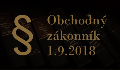 Obchodný zákonník 1.9.2018